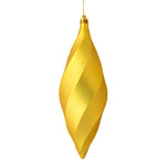 Vickerman M183108M 8" Gold Matte Swirl Finial Ornament Pack Of 6