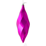 Vickerman M183170S 8" Fuchsia Shiny Swirl Finial Ornament Pack Of 6