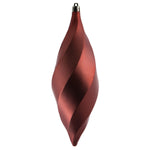 Vickerman M183171M 8" Coral Matte Swirl Finial Ornament Pack Of 6