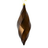 Vickerman M183175S 8" Chocolate Shiny Swirl Finial Ornament Pack Of 6