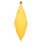 Vickerman M183178M 8" Yellow Matte Swirl Finial Ornament Pack Of 6