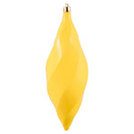 Vickerman M183178S 8" Yellow Shiny Swirl Finial Ornament Pack Of 6