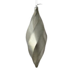Vickerman M183187S 8" Pewter Shiny Swirl Finial Ornament Pack Of 6
