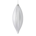 Vickerman M183207M 8" Silver Matte Line Finial Ornament Pack Of 4