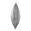 Vickerman M183207S 8" Silver Shiny Line Finial Ornament Pack Of 4
