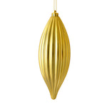 Vickerman M183208S 8" Gold Shiny Line Finial Ornament Pack Of 4