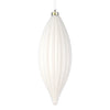 Vickerman M183211S 8" White Shiny Line Finial Ornament Pack Of 4