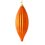 Vickerman M183218S 8" Burnished Orange Shiny Line Finial Ornament Pack Of 4