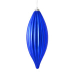 Vickerman M183222S 8" Cobalt Blue Shiny Line Finial 4/Bag