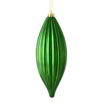 Vickerman M183224S 8" Emerald Shiny Line Finial Ornament Pack Of 4