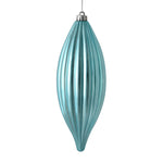 Vickerman M183232S 8" Baby Blue Shiny Line Finial Ornament Pack Of 4