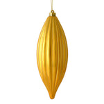 Vickerman M183237S 8" Honey Gold Shiny Line Finial Ornament Pack Of 4