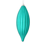 Vickerman M183242M 8" Teal Matte Line Finial Ornament Pack Of 4