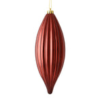 Vickerman M183265S 8" Burgundy Shiny Line Finial Ornament Pack Of 4