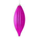 Vickerman M183270S 8" Fuchsia Shiny Line Finial Ornament Pack Of 4