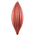 Vickerman M183271M 8" Coral Matte Line Finial Ornament Pack Of 4