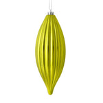 Vickerman M183273S 8" Lime Shiny Line Finial Ornament Pack Of 4