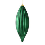 Vickerman M183274S 8" Midnight Green Shiny Line Finial - Adds Texture To Any Holiday Project 4 Pieces Per Bag