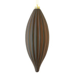 Vickerman M183275M 8" Chocolate Matte Line Finial Ornament Pack Of 4