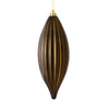 Vickerman M183275S 8" Chocolate Shiny Line Finial Ornament Pack Of 4