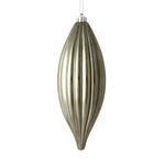 Vickerman M183287S 8" Pewter Shiny Line Finial Ornament Pack Of 4
