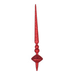 Vickerman M183303G 12" Red Glitter Cupola Finial Ornament Pack Of 3
