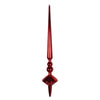 Vickerman M183303S 12" Red Shiny Cupola Finial Ornament Pack Of 3