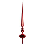 Vickerman M183303S 12" Red Shiny Cupola Finial Ornament Pack Of 3