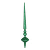 Vickerman M183304G 12" Green Glitter Cupola Finial Ornament Pack Of 3