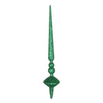 Vickerman M183304G 12" Green Glitter Cupola Finial Ornament Pack Of 3