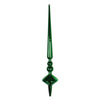 Vickerman M183304S 12" Green Shiny Cupola Finial Ornament Pack Of 3