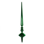 Vickerman M183304S 12" Green Shiny Cupola Finial Ornament Pack Of 3