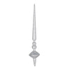 Vickerman M183307G 12" Silver Glitter Cupola Finial Ornament Pack Of 3