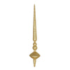 Vickerman M183308G 12" Gold Glitter Cupola Finial Ornament Pack Of 3