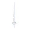 Vickerman M183311G 12" White Glitter Cupola Finial Ornament Pack Of 3