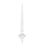 Vickerman M183311G 12" White Glitter Cupola Finial Ornament Pack Of 3