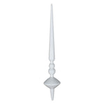 Vickerman M183311S 12" White Shiny Cupola Finial Ornament Pack Of 3