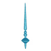 Vickerman M183312G 12" Turquoise Glitter Cupola Finial Ornament Pack Of 3