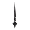 Vickerman M183317G 12" Black Glitter Cupola Finial Ornament Pack Of 3