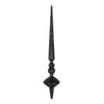 Vickerman M183317G 12" Black Glitter Cupola Finial Ornament Pack Of 3
