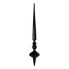 Vickerman M183317S 12" Black Shiny Cupola Finial Ornament Pack Of 3