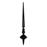 Vickerman M183317S 12" Black Shiny Cupola Finial Ornament Pack Of 3