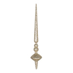 Vickerman M183338G 12" Champagne Glitter Cupola Finial Ornament Pack Of 3
