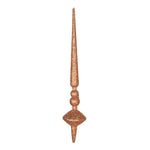 Vickerman M183358G 12" Rose Gold Glitter Cupola Finial Ornament Pack Of 3