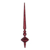 Vickerman M183365G 12" Burgundy Glitter Cupola Finial Ornament Pack Of 3
