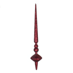 Vickerman M183365G 12" Burgundy Glitter Cupola Finial Ornament Pack Of 3
