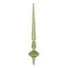 Vickerman M183373G 12" Lime Glitter Cupola Finial Ornament Pack Of 3