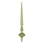 Vickerman M183373G 12" Lime Glitter Cupola Finial Ornament Pack Of 3