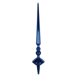Vickerman M183402S 18" Blue Shiny Cupola Finial Ornament Pack Of 2