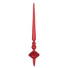 Vickerman M183403G 18" Red Glitter Cupola Finial Ornament Pack Of 2